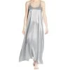 Cheapest 😍 Pj Harlow 👩 women Monrow Satin Long Nightgown With Gathered Back in Dark Silver 🔔