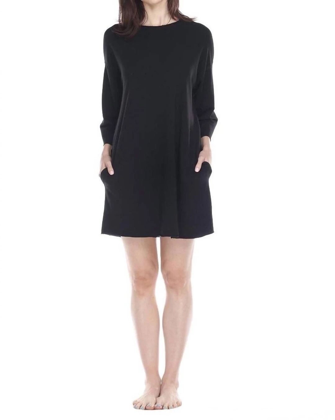 Hot Sale 🤩 Pj Harlow 👩 women Urban Muumuu Knee Length Lounge Tunic in Black 💯 3 Hot Sale 🤩 Pj Harlow 👩 women Urban Muumuu Knee Length Lounge Tunic in Black 💯