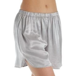 Deals ⌛ Pj Harlow 👩 women Brittany Satin Short in Dark Silver 🥰
