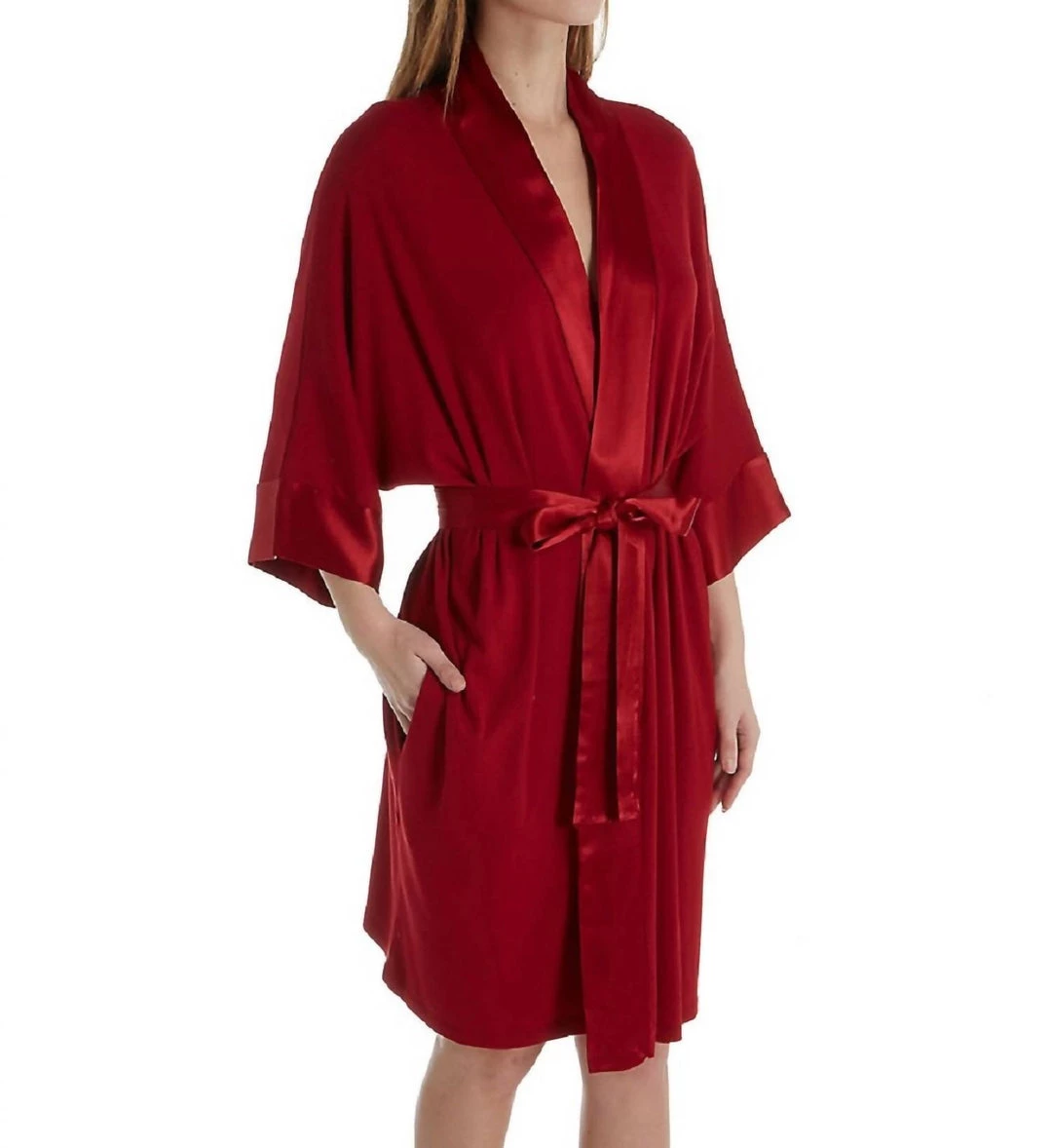 Flash Sale โ Pj Harlow ๐ฉ women Shala Knit Robe With Pockets And Satin Trim in Red โค๏ธ 3 Flash Sale โ Pj Harlow ๐ฉ women Shala Knit Robe With Pockets And Satin Trim in Red โค๏ธ