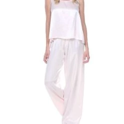 Buy ⌛ Pj Harlow 👩 women Cece Satin Cami With Open Back in Blush ⌛