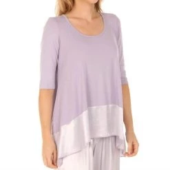 Outlet 🥰 Pj Harlow 👩 women Kiki Three Quarter Loose Top in Lavender ✔️